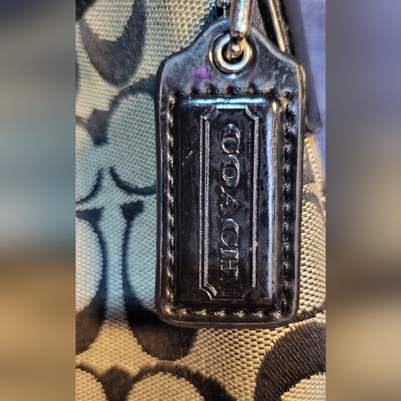 Coach black & tan purse - Picture 3 of 6